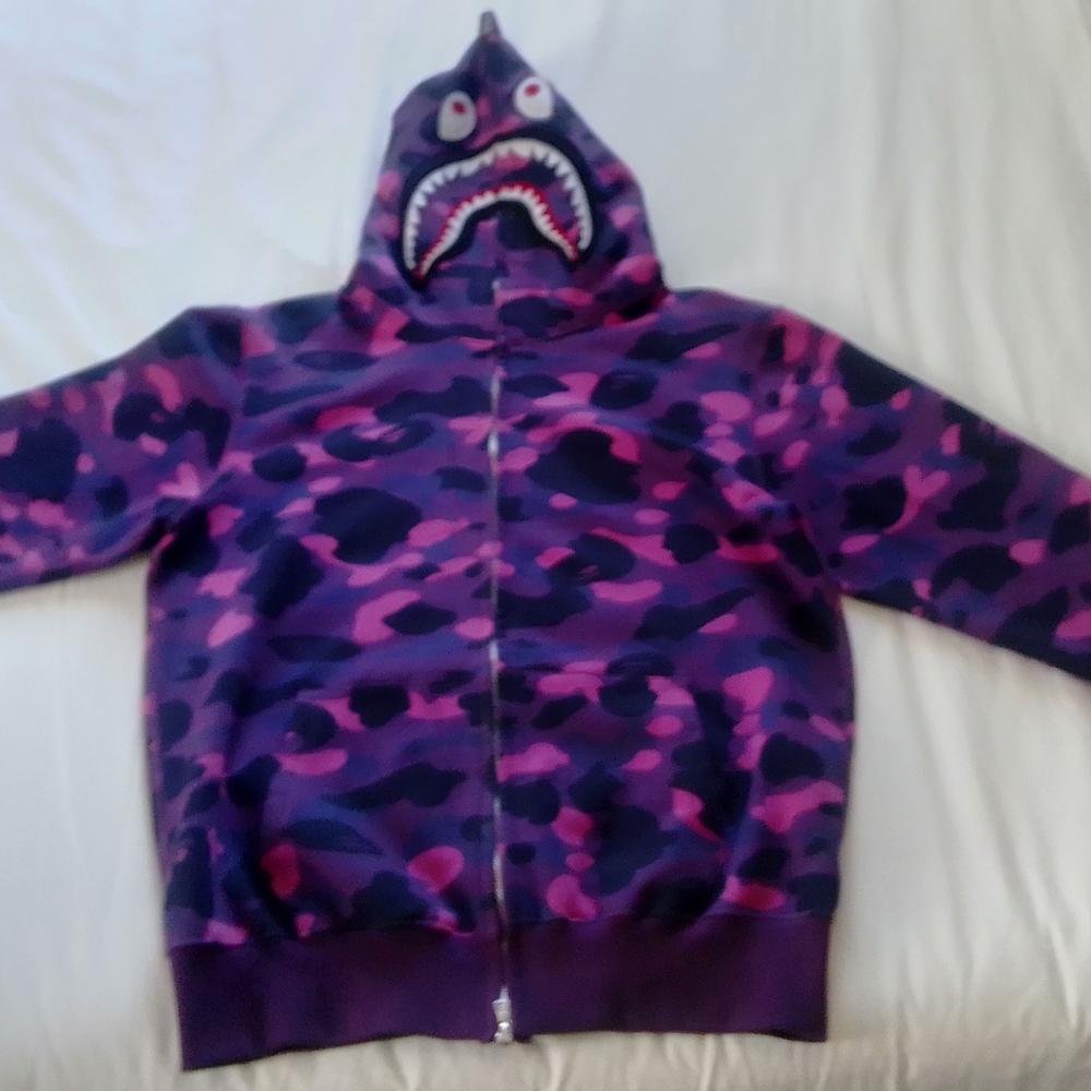 BAPE Color Camo Hoodie 'Purple' Pre Owned